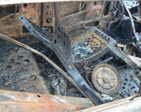 Mazda CX-7 сгорела в Краснинском районе в ночь на 5 апреля