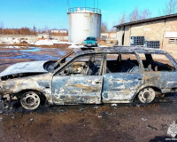 Под Смоленском автомобиль загорелся на АЗС