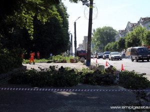 На улице Дзержинского в Смоленске перенесут опоры линии электропередачи