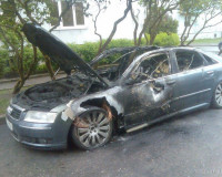 В Демидове сгорел автомобиль