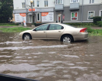 Вчерашний ливень затопил центр города