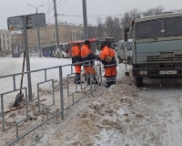 В центре Смоленска появились пешеходные ограждения