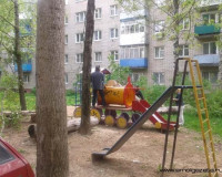 В Смоленске на детскую площадку рухнуло дерево