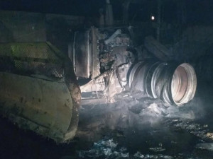 В Смоленской области сгорел трактор