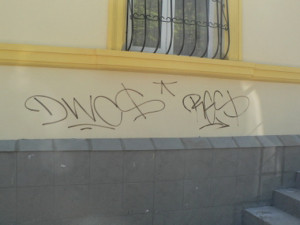 В Смоленске задержали граффитчика